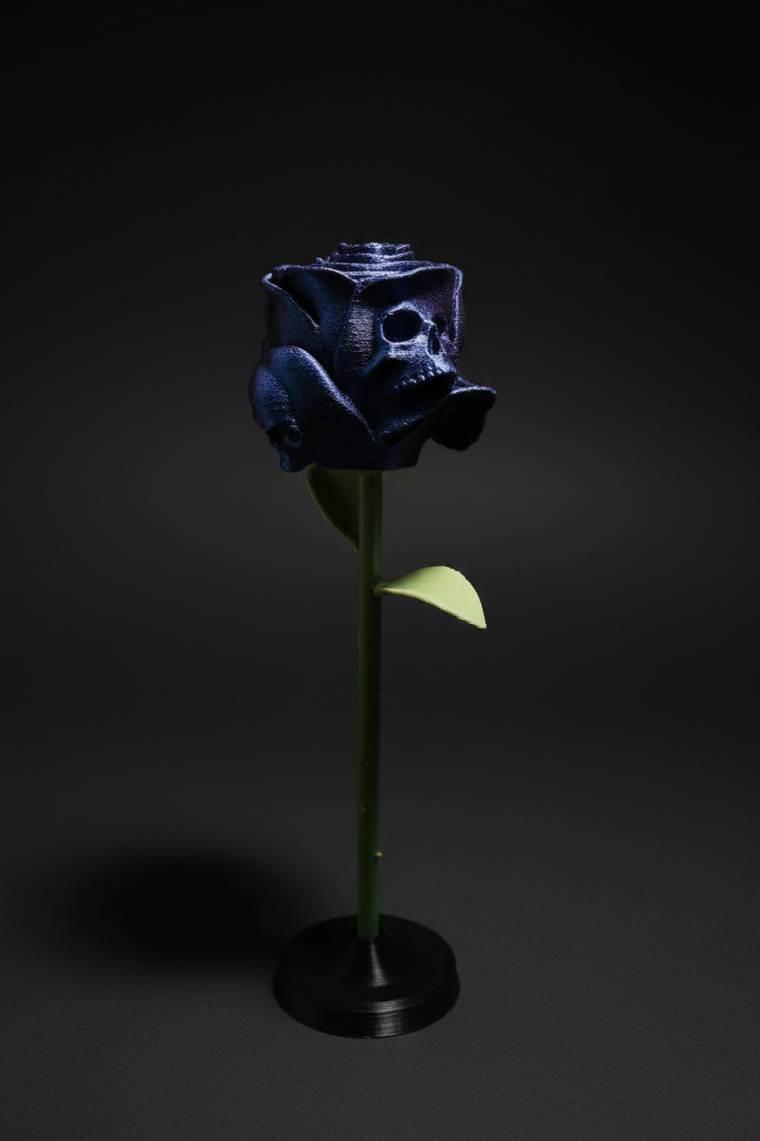 3D Printed Skull Rose